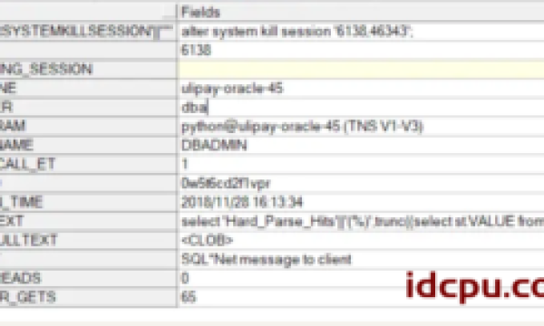 关于Oracle11g 查询长时间运行的SQL