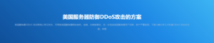 美国防DDOS攻击服务器是如何运行的插图