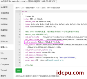 基于宝塔windows面板开启TLS 1.3且设置DNS CAA和DNSSEC实现SSL评分A+插图